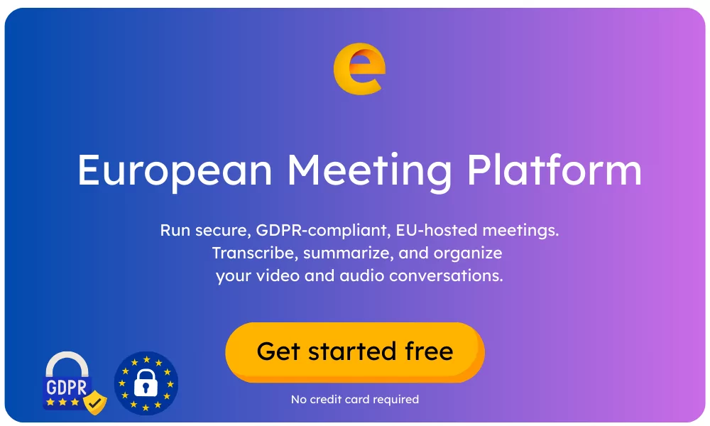 European meeting platform - try eyre.ai free