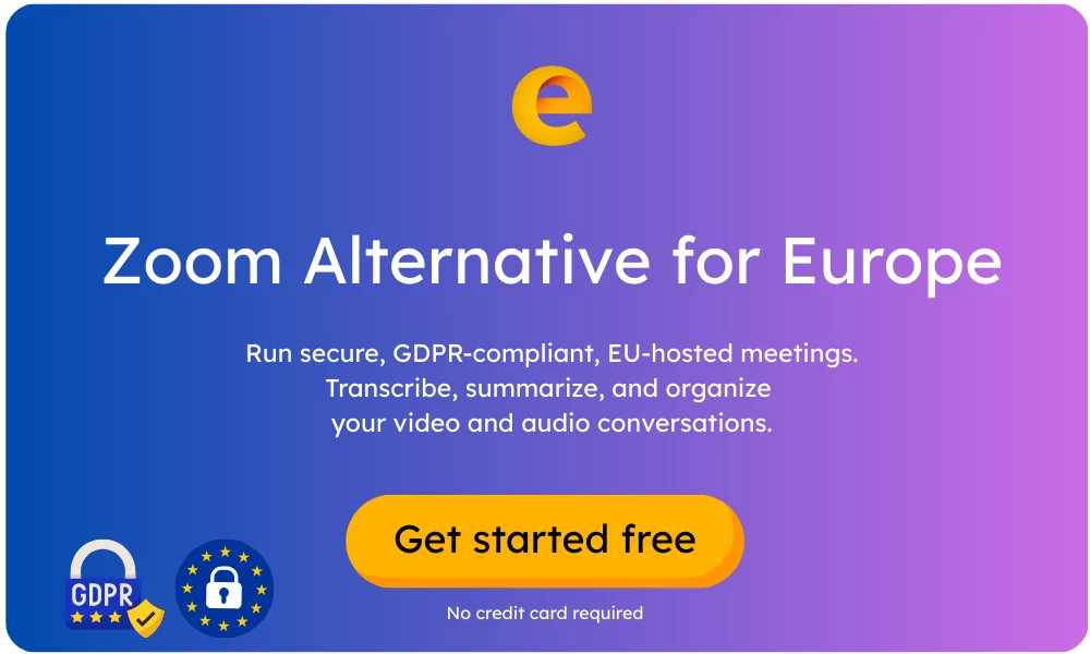 Zoom alternative for Europe